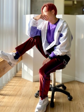 「WEGO（ウィゴー）のアイテム（ナイロンジャケット）」を使った、チョキさんさん（メンズ・170cm）の冬コーディネート