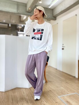 「FEELING MADE（フィーリングメイド）のアイテム」を使った、チョキさんさん（メンズ・170cm）の春コーディネート