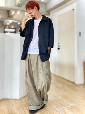 「CERCA（チェルカ）のアイテム」を使った、チョキさんさん（メンズ・170cm）の春コーディネート