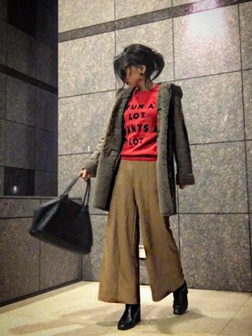 「URBAN RESEARCH ROSSO WOMEN（アーバンリサーチ　ロッソ）のアイテム（ダッフルコート）」を使った、n@oさん（レディース・172cm）の秋コーディネート