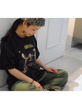 「NIRVANA（ニルヴァーナ）のアイテム」を使った、しめちゃんさん（レディース・160cm）の春コーディネート