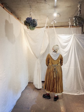 「カシュクールワンピース」｜「アイテム（レッグウェア）」を使った、natsumi_さん（レディース・165cm）の秋コーディネート