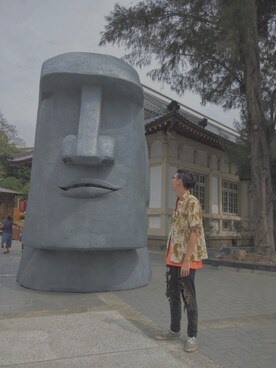 「OVERKILL inc.（オーバーキル）のアイテム」を使った、Dylan  Wangさん（メンズ・178cm）の春コーディネート