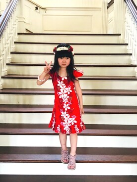 「ALOHA（アロハ）のアイテム」を使った、akkorikoさん（キッズ・120cm）の秋コーディネート