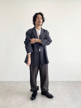 「CITEN（シテン）のアイテム（テーラードジャケット）」を使った、baba_aさん（メンズ・164cm）の夏コーディネート
