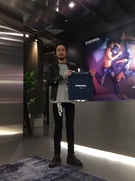 「DIESEL（ディーゼル）のアイテム（雑貨/ホビー）」を使った、なみきさん（メンズ・177cm）の秋コーディネート