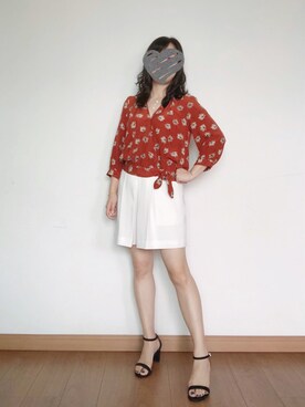 「madewell（メイドウェル）のアイテム（トップス）」を使った、シロさん（レディース・160cm）の夏コーディネート