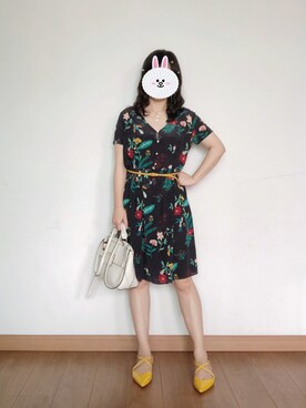 「des petits hauts（デ プチオー）のアイテム」を使った、シロさん（レディース・160cm）の夏コーディネート