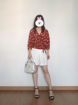 「madewell（メイドウェル）のアイテム（トップス）」を使った、シロさん（レディース・160cm）の夏コーディネート
