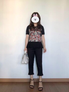 「ESPRIT（エスプリ）のアイテム（パンツ）」を使った、シロさん（レディース・160cm）の夏コーディネート