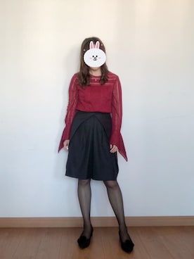 「Le Saundaのアイテム」を使った、シロさん（レディース・160cm）の秋コーディネート