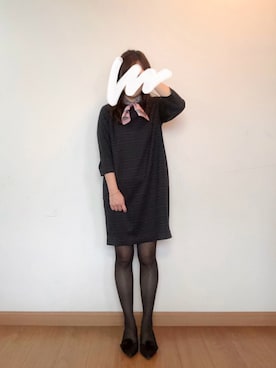 「initial（イニシャル）のアイテム（ワンピース/ドレス）」を使った、シロさん（レディース・160cm）の秋コーディネート