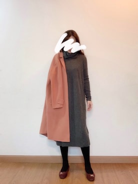「Iris（イリス）のアイテム（ワンピース/ドレス）」を使った、シロさん（レディース・160cm）の冬コーディネート