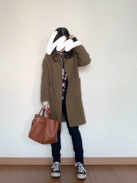 「CONVERSE（コンバース）のALL STAR HI（スニーカー）」を使った、シロさん（レディース・160cm）の春コーディネート