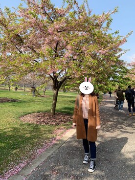 「CONVERSE（コンバース）のALL STAR HI（スニーカー）」を使った、シロさん（レディース・160cm）の春コーディネート