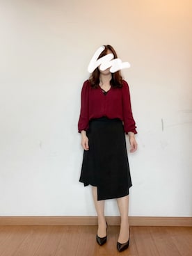 「Joie（ジョア）のアイテム」を使った、シロさん（レディース・160cm）の春コーディネート