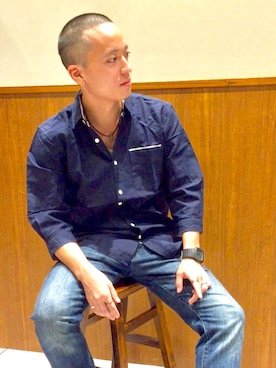 「Confirm（コンファーム）のアイテム」を使った、コンファーム・イルズ 廿日市さん（メンズ・175cm）の夏コーディネート