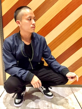 「Confirm（コンファーム）のアイテム（ブルゾン）」を使った、コンファーム・イルズ 廿日市さん（メンズ・175cm）の秋コーディネート