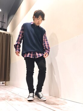 「Confirm（コンファーム）のアイテム」を使った、コンファーム・イルズ 廿日市さん（メンズ・175cm）の春コーディネート