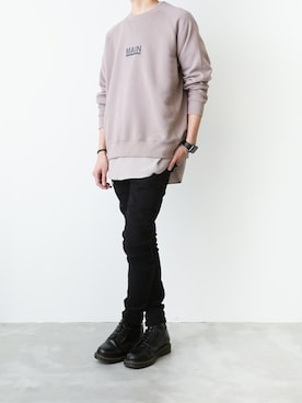 「MAIN ATTRACTION（メインアトラクション）のアイテム」を使った、MA_MMさん（メンズ・173cm）の春コーディネート