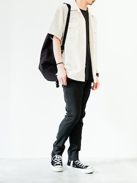 「MAIN ATTRACTION（メインアトラクション）のアイテム」を使った、MA_MMさん（メンズ・173cm）の春コーディネート