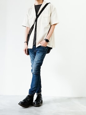 「MAIN ATTRACTION（メインアトラクション）のアイテム」を使った、MA_MMさん（メンズ・173cm）の春コーディネート