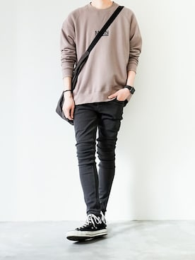 「MAIN ATTRACTION（メインアトラクション）のアイテム」を使った、MA_MMさん（メンズ・173cm）の春コーディネート