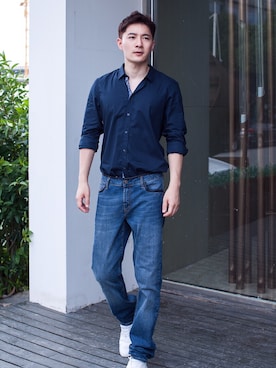 「ICEBERG（アイスバーグ）のアイテム」を使った、ZEEY MEN 穿搭さん（メンズ・181cm）の春コーディネート