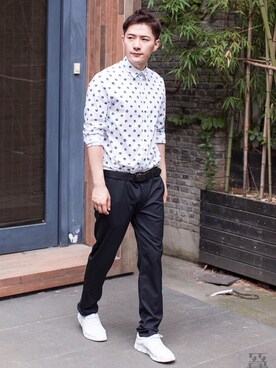 「ICEBERG（アイスバーグ）のアイテム」を使った、ZEEY MEN 穿搭さん（メンズ・181cm）の春コーディネート