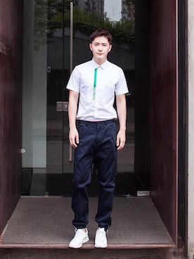 「ICEBERG（アイスバーグ）のアイテム」を使った、ZEEY MEN 穿搭さん（メンズ・181cm）の春コーディネート