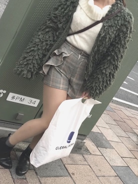 「GLOBAL WORK（グローバルワーク）のアイテム（その他）」を使った、あいりさん（レディース・157cm）の春コーディネート