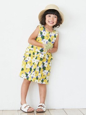 「Seraph（セラフ）のアイテム（帽子）」を使った、F.O.OnlineStoreさん（キッズ・110cm）の春コーディネート