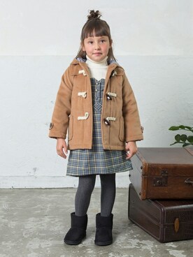 「apres les cours（アプレレクール）のアイテム（ダッフルコート）」を使った、F.O.OnlineStoreさん（キッズ・110cm）の秋コーディネート