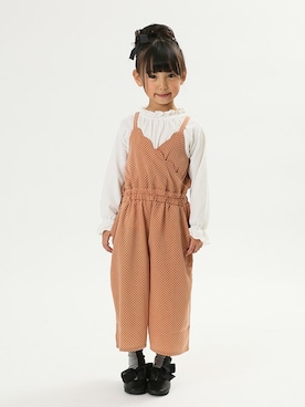 「apres les cours（アプレレクール）のアイテム（オールインワン・サロペット）」を使った、F.O.OnlineStoreさん（キッズ・110cm）の冬コーディネート