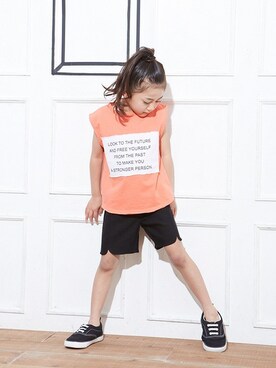 「BREEZE（ブリーズ）のアイテム（スニーカー）」を使った、F.O.OnlineStoreさん（キッズ・110cm）の夏コーディネート