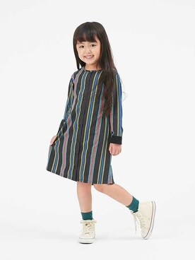 「F.O.KIDS（エフオーキッズ）のアイテム（ワンピース/ドレス）」を使った、F.O.OnlineStoreさん（キッズ・110cm）の秋コーディネート
