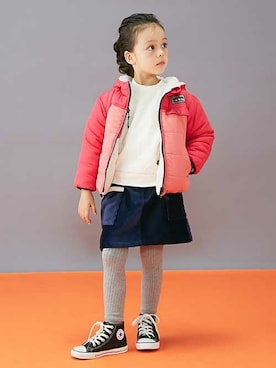 「BREEZE（ブリーズ）のアイテム（ブルゾン）」を使った、F.O.OnlineStoreさん（キッズ・110cm）の秋コーディネート