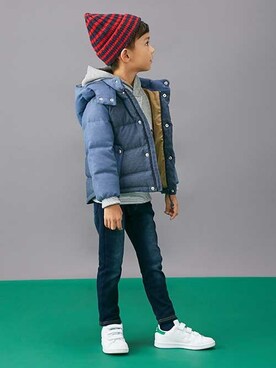 「BREEZE（ブリーズ）のアイテム（ダウンジャケット/コート）」を使った、F.O.OnlineStoreさん（キッズ・110cm）の秋コーディネート