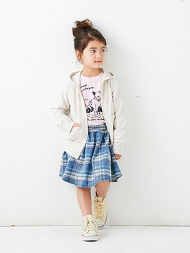「BREEZE（ブリーズ）のアイテム（スカート）」を使った、F.O.OnlineStoreさん（キッズ・110cm）の冬コーディネート