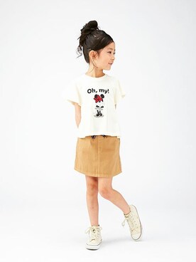「BREEZE（ブリーズ）のアイテム（スカート）」を使った、F.O.OnlineStoreさん（キッズ・110cm）の冬コーディネート