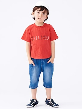 「赤Tシャツ」｜F.O.OnlineStoreさん（キッズ・110cm）の春コーディネート