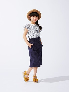 「apres les cours（アプレレクール）のアイテム（ハット）」を使った、F.O.OnlineStoreさん（キッズ・110cm）の春コーディネート