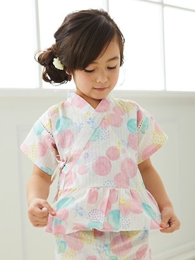 「apres les cours」｜「アイテム（浴衣）」を使った、F.O.OnlineStoreさん（キッズ・110cm）の夏コーディネート