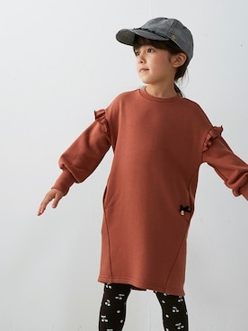 「袖ボリューム」｜「アイテム（レッグウェア）」を使った、F.O.OnlineStoreさん（キッズ・110cm）の秋コーディネート