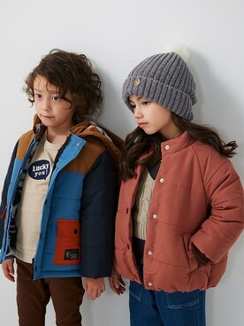 「BREEZE（ブリーズ）のアイテム（ダウンジャケット/コート）」を使った、F.O.OnlineStoreさん（キッズ・110cm）の秋コーディネート