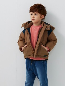「BREEZE（ブリーズ）のアイテム（ダウンジャケット/コート）」を使った、F.O.OnlineStoreさん（キッズ・110cm）の秋コーディネート