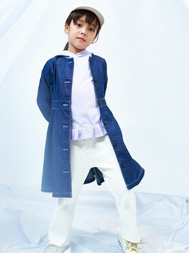 「apres les cours（アプレレクール）のアイテム（キャップ）」を使った、F.O.OnlineStoreさん（キッズ・110cm）の冬コーディネート