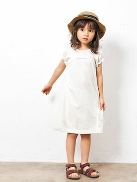 「apres les cours（アプレレクール）のアイテム（ハット）」を使った、F.O.OnlineStoreさん（キッズ・110cm）の春コーディネート