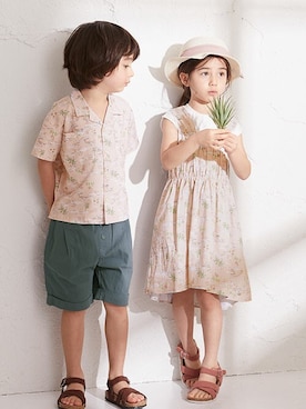 「apres les cours（アプレレクール）のアイテム（ハット）」を使った、F.O.OnlineStoreさん（キッズ・110cm）の春コーディネート
