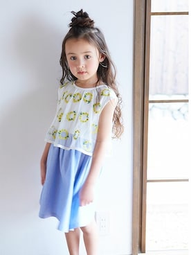 Apres Les Cours アプレレクール の チュール刺繍ドッキングワンピース ワンピース Wear